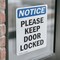Signmission Please Keep Door Locked, 3.5 in W x Rectangle, Vinyl Decal OS-2PACK-NS-D-35-V-17472 - alternate 3
